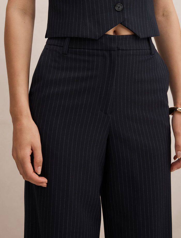 Paloma Pinstripe Wide Leg Pants Forever New
