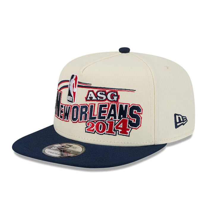 Pictured is this NBA Hardwood Classic All Star Game New Orleans Pelicans 9FIFTY A-Frame Snapback cap in white. 4