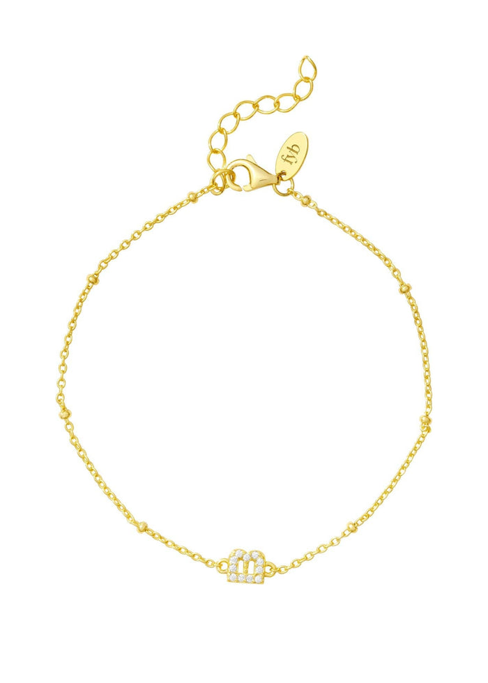 Petite Initial Chain Bracelet