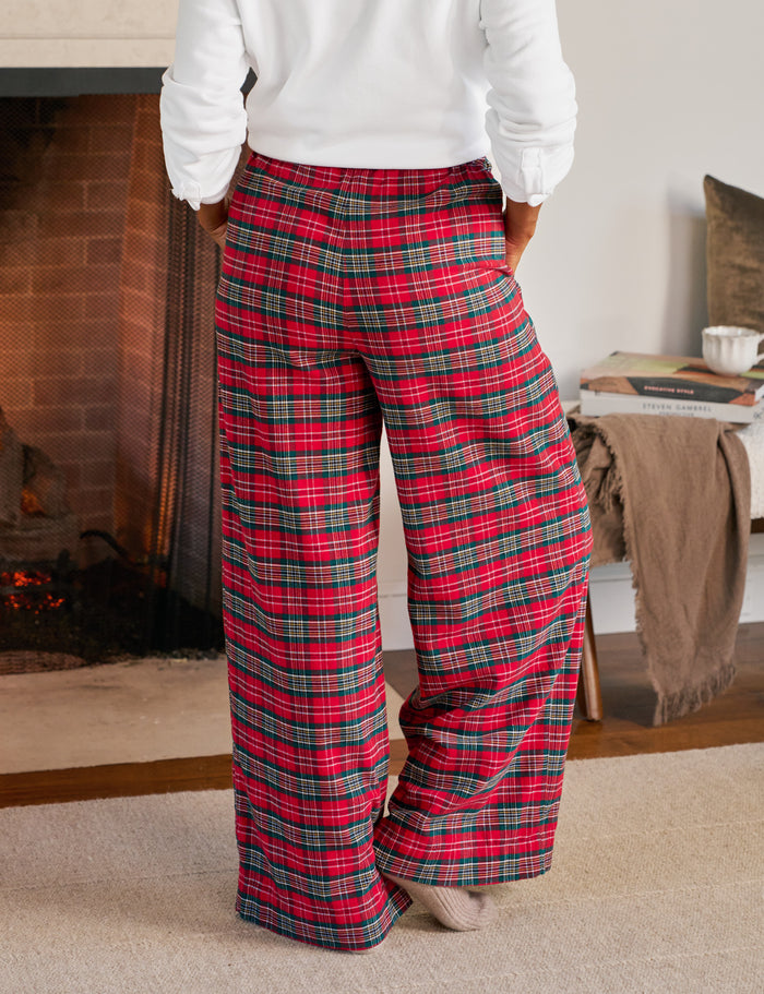 PIPER Multicolor Red and Green Plaid, Italian Flannel