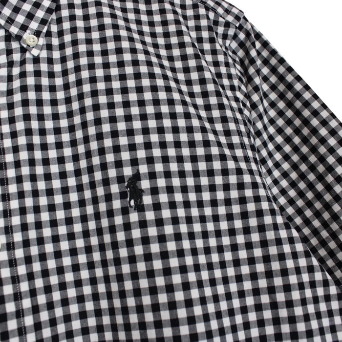 Polo Ralph Lauren Black and White Gingham Check Short Sleeve Cotton Shirt
