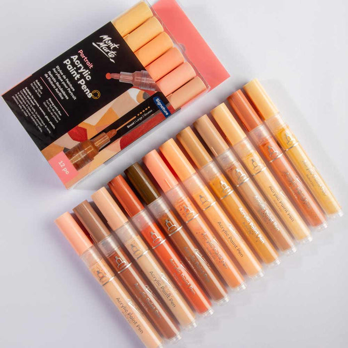 Portrait Acrylic Paint Pens Broad Signature 12pc