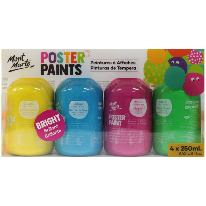 Poster Paint 250ml 4pc - Bright
