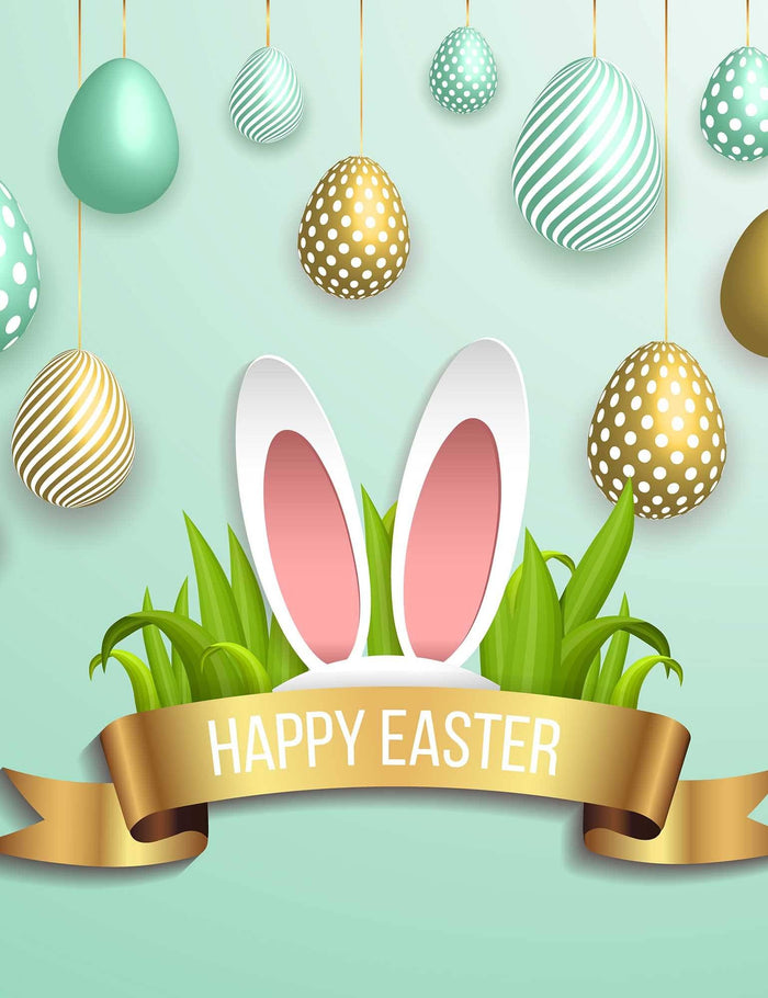 Printed Easter Eggs And Rabbit Ears Photography Backdrops Shopbackdrop