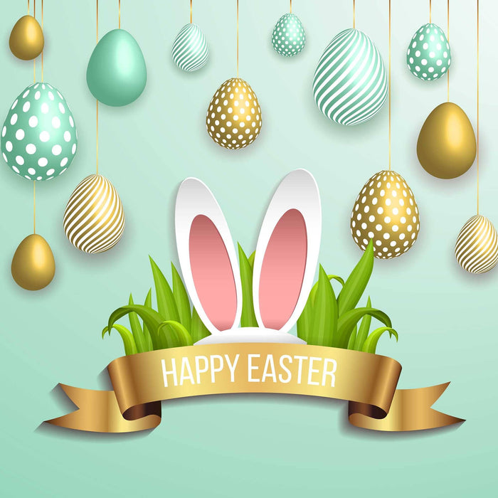 Printed Easter Eggs And Rabbit Ears Photography Backdrops Shopbackdrop