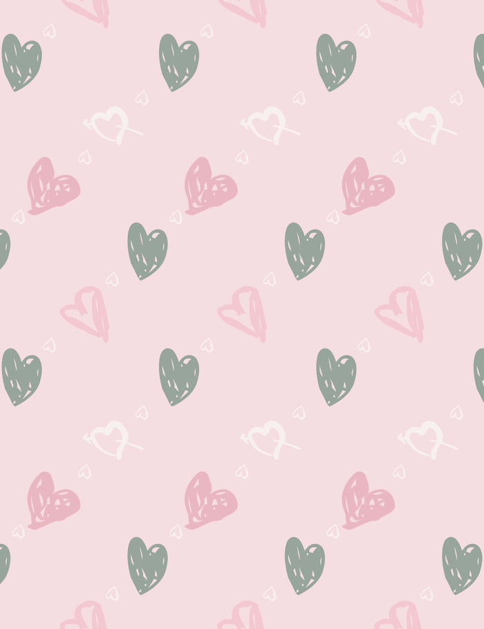 Printed Hearts On Pink Paper Wall Backdrop For Photography Shopbackdrop
