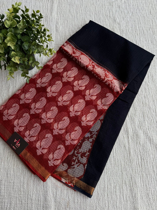 Printed kota cotton saree