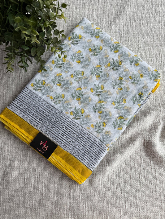 Printed kota cotton saree