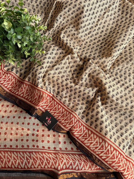 Printed kota cotton saree