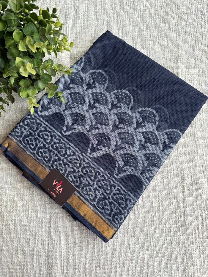 Printed kota cotton saree