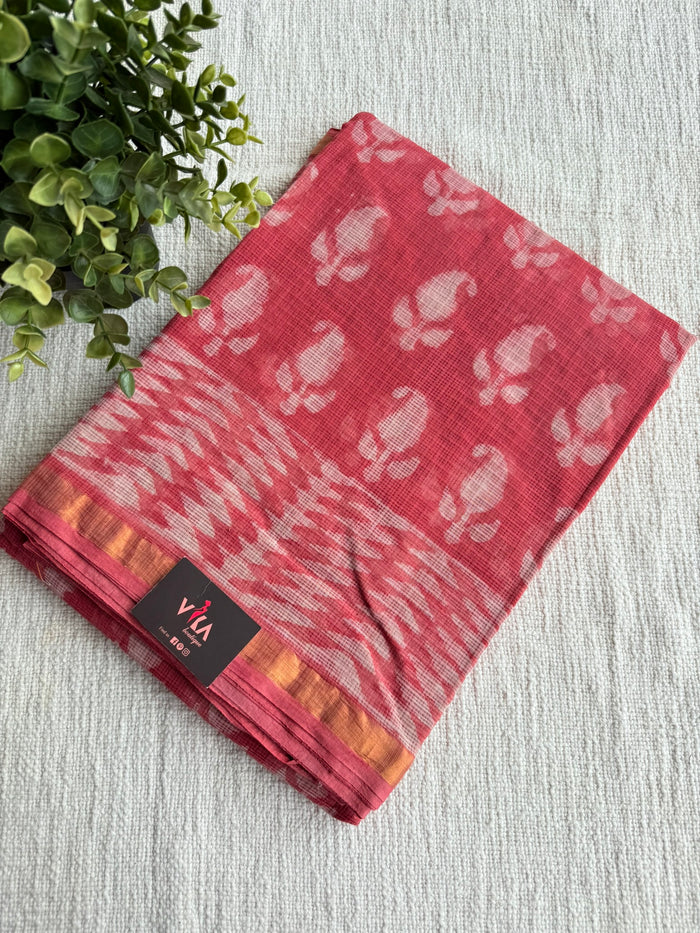 Printed kota cotton saree