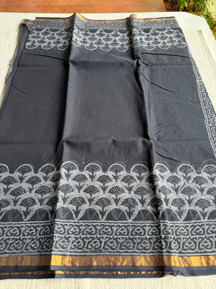 Printed kota cotton saree
