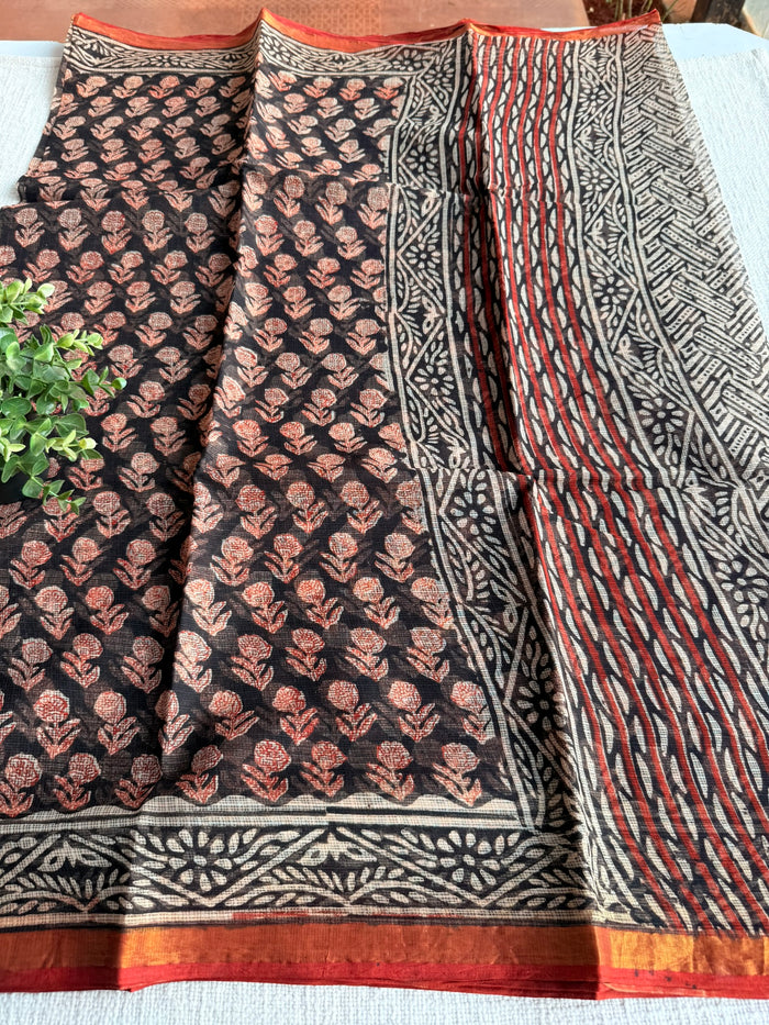 Printed kota cotton saree