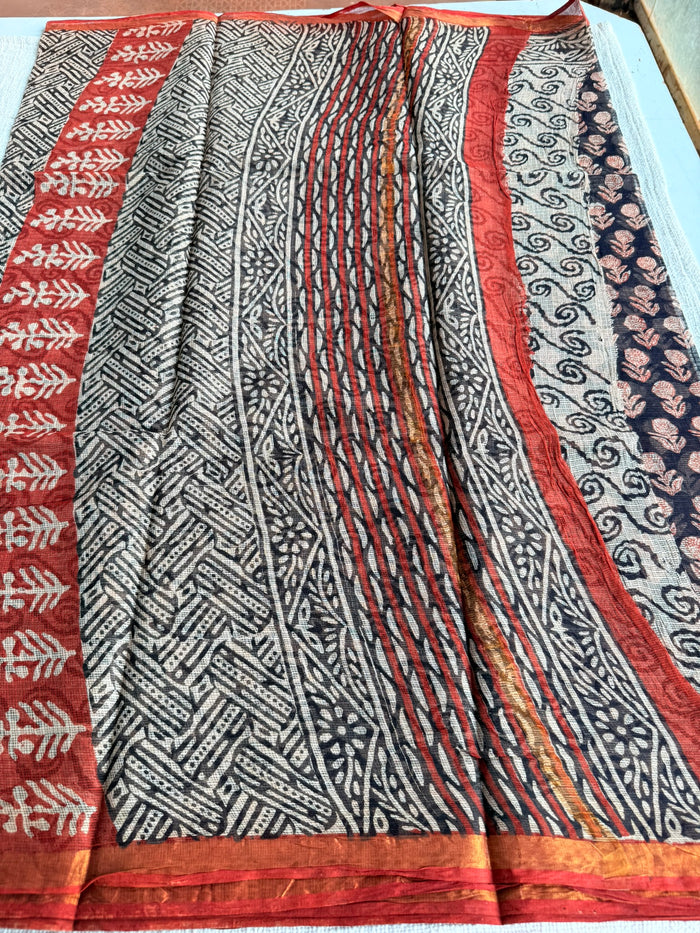 Printed kota cotton saree