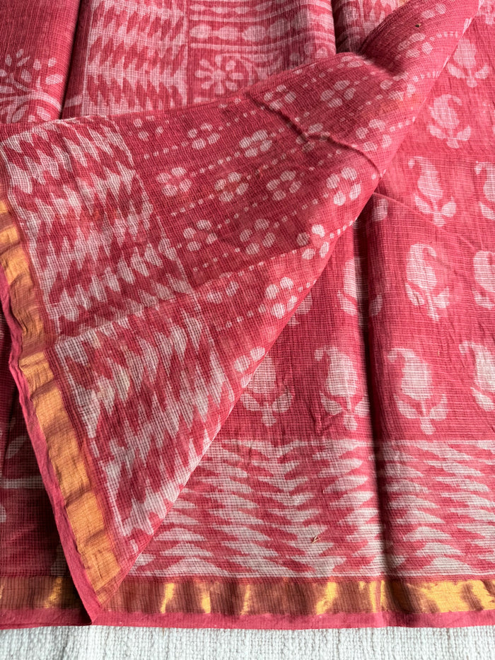 Printed kota cotton saree