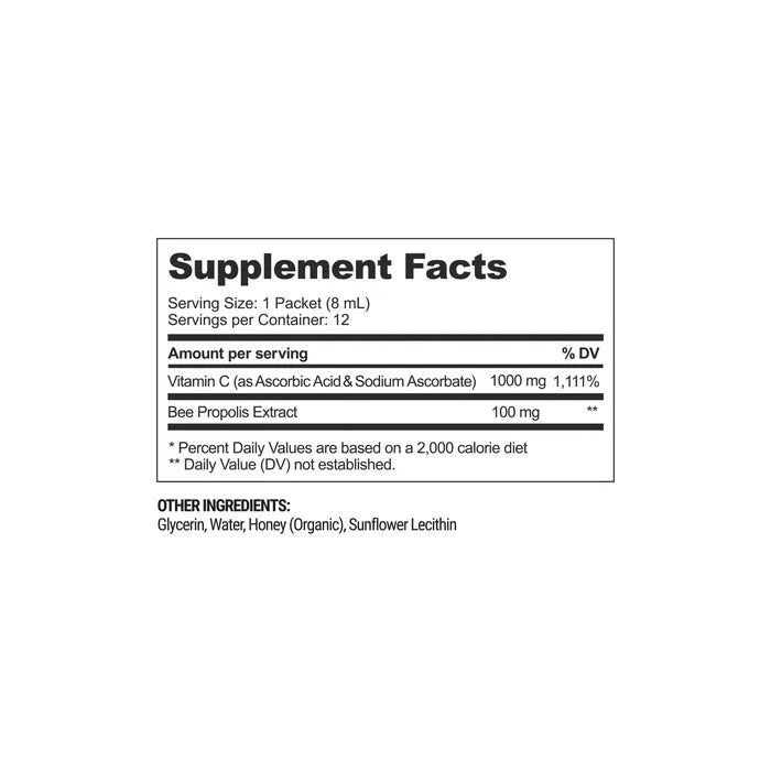 Propolis + Vitamin C Liposomal (12 Packs)