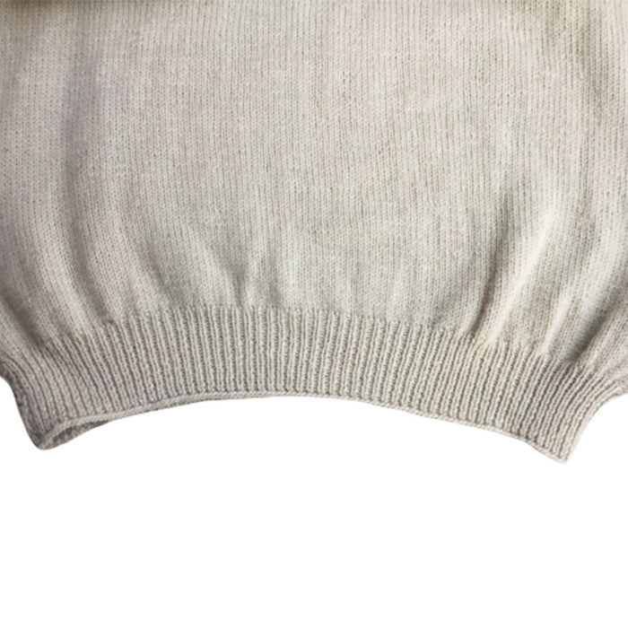 Pullover Round Neck -Beige | For Men | 100% Organic Wool - Mojopanda Organic  Store