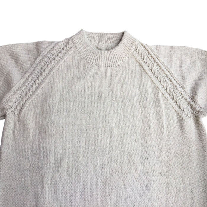 Pullover Round Neck -Beige | For Men | 100% Organic Wool - Mojopanda Organic  Store