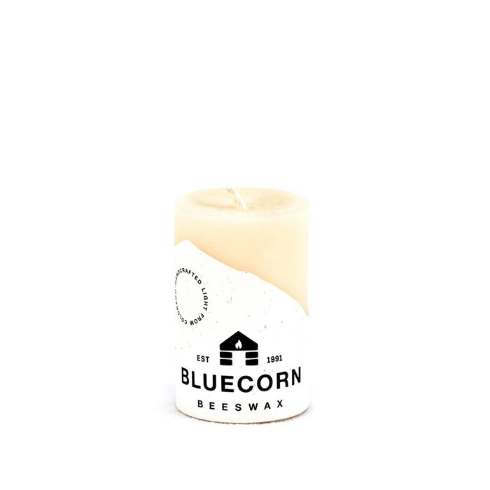 Pure Beeswax Pillar Candles – Handmade in USA: Ivory / 2" x 3"