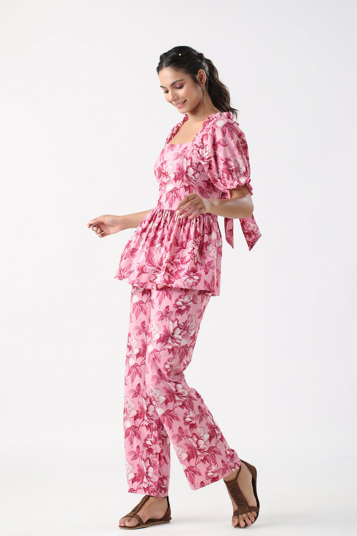 Radiant Petals Cotton Co-ord set