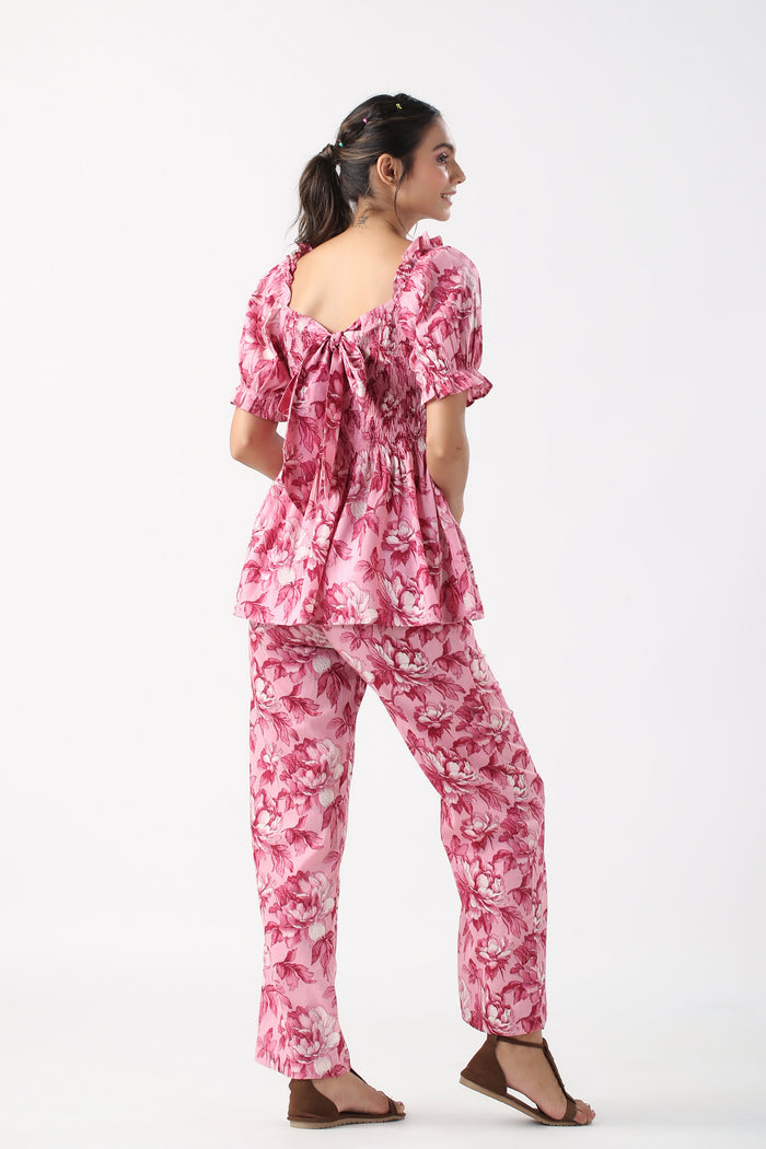 Radiant Petals Cotton Co-ord set