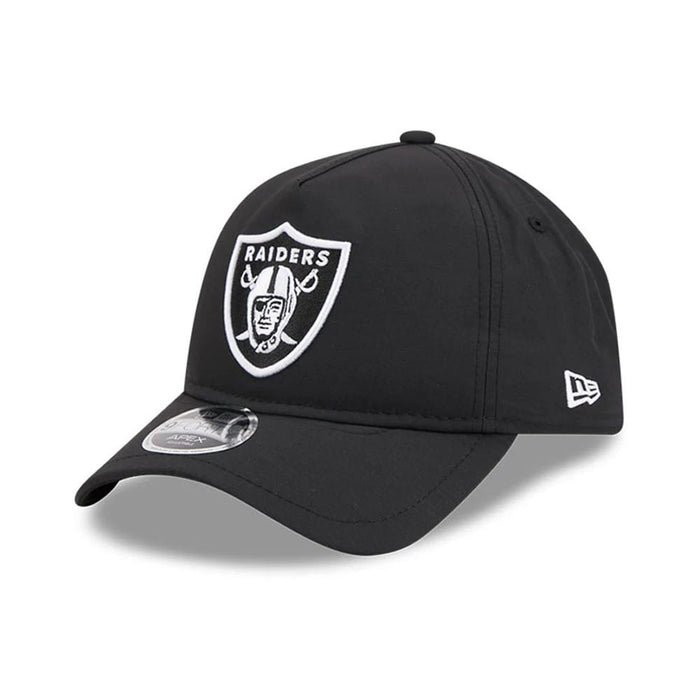 Pictured is this NFL Quickstrike Las Vegas Raiders 9FORTY Apex cap in black. 1