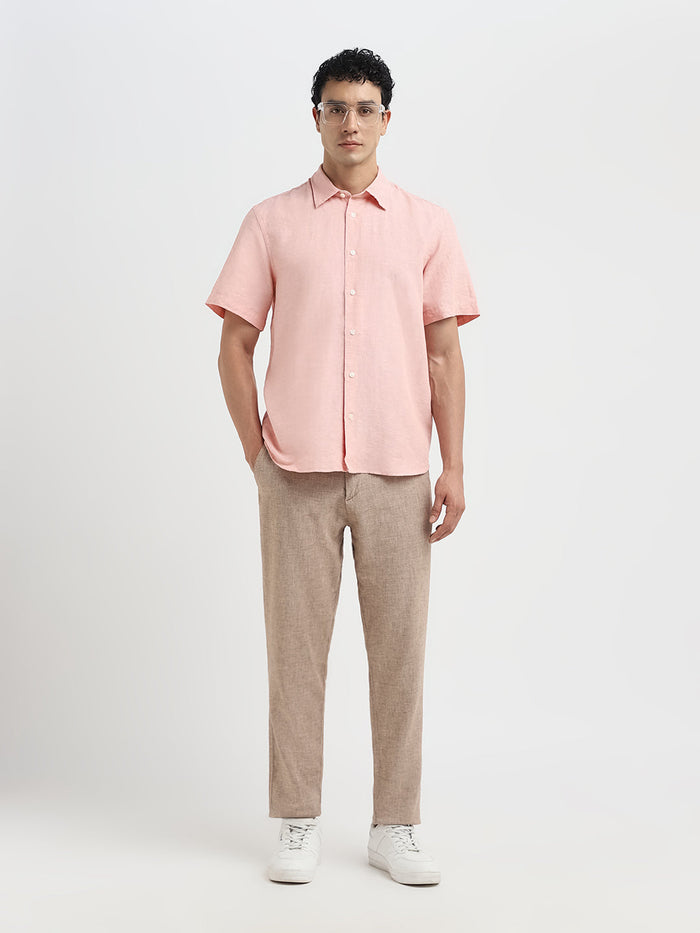 Regular Fit Linen Blend Shirt