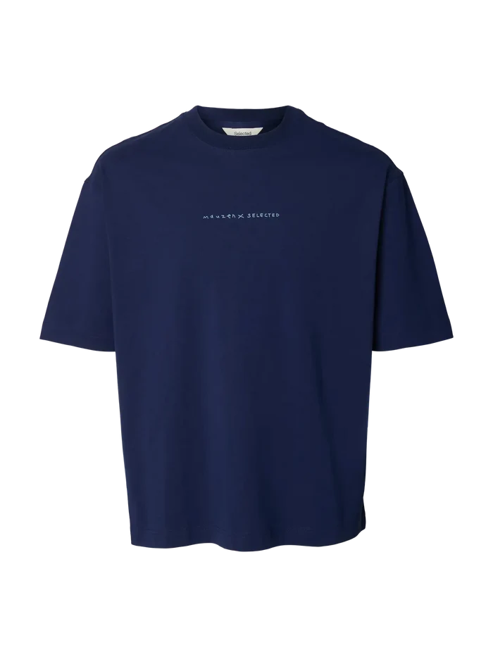 Relaxed Fit Printed T-Shirt - Dark Blue