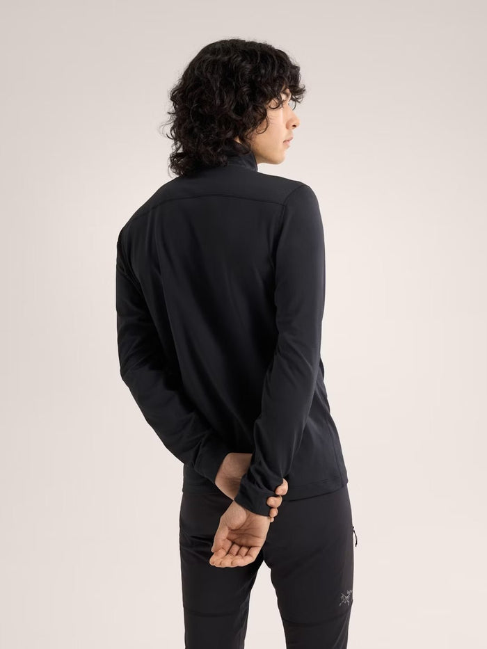Rho LT Zip Neck Men's Black - Arc'teryx Australia