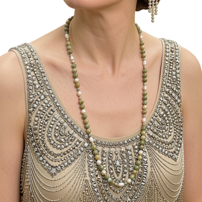 Rhyolite & Pearl Necklace