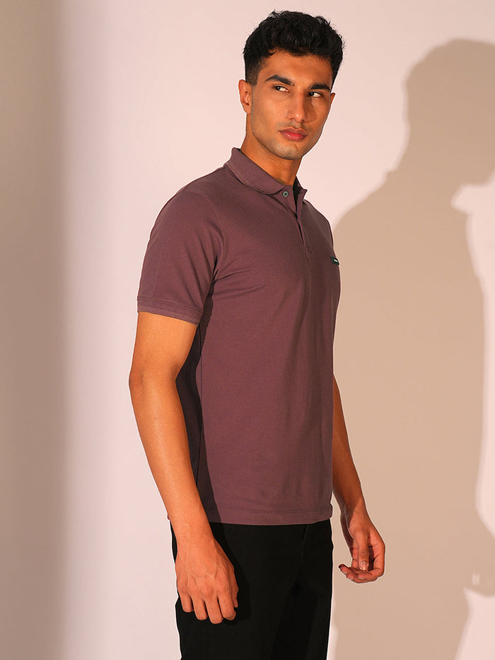 Rose Brown Slim Fit Polo