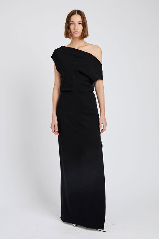 Rosina Dress in Light Double Crepe - Black