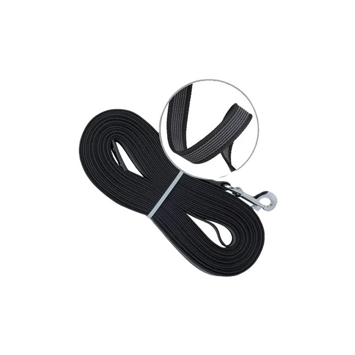 Rubberised tracking leash, width 20 mm, 5m long