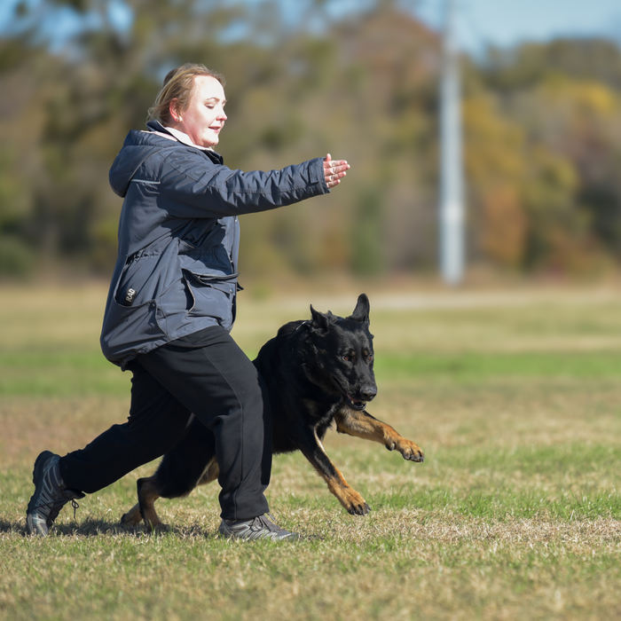 Ruffdog Winter Jacket for Dog Trainers and Dog Walkers - GRANITE with Shades of Blush SAVE 50%