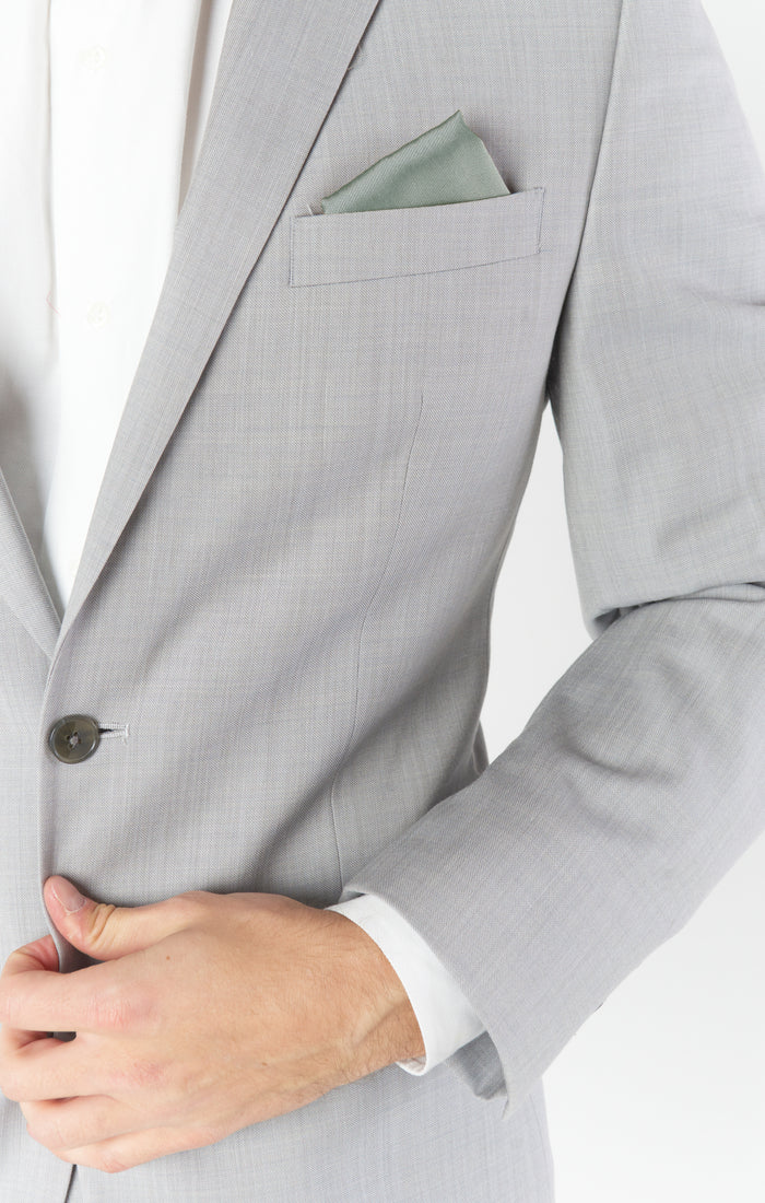 Sam Pocket Square ~ Deep Sage Solid