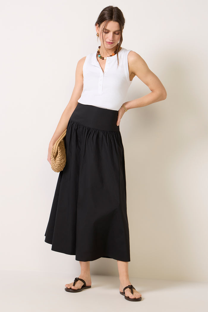 Sarah Poplin Maxi Skirt