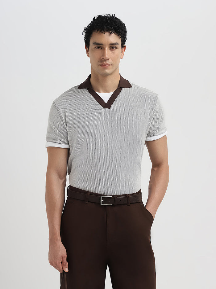 Short Sleeves Split Neck Polo