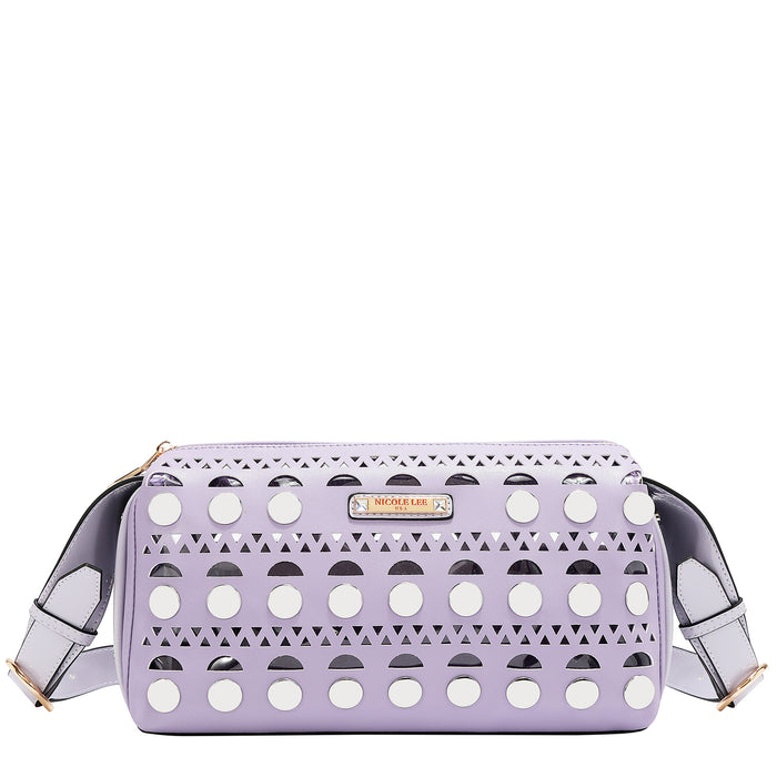 SILVER POP STUD SHOULDER BAG