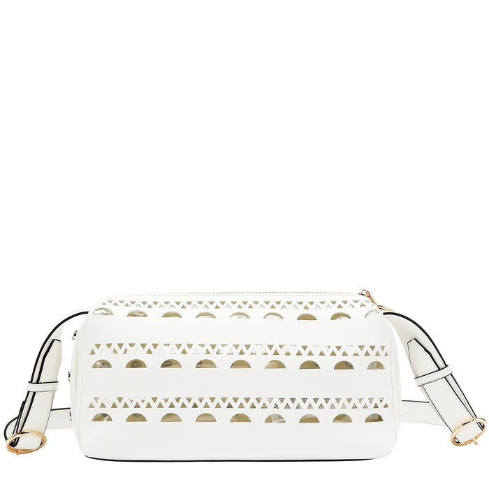 SILVER POP STUD SHOULDER BAG