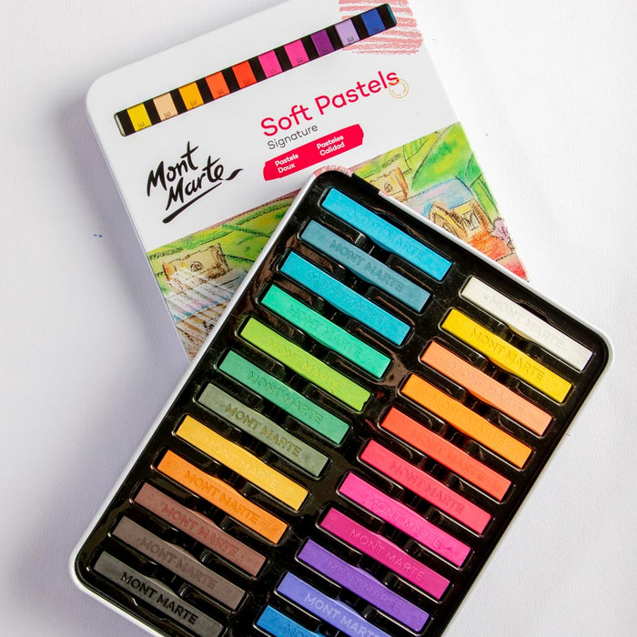 Soft Pastels in Tin Box Signature 24pc