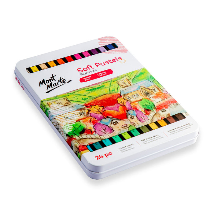 Soft Pastels in Tin Box Signature 24pc