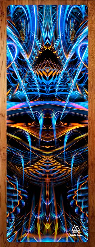 Sound Waves Over Dark Yoga Mat