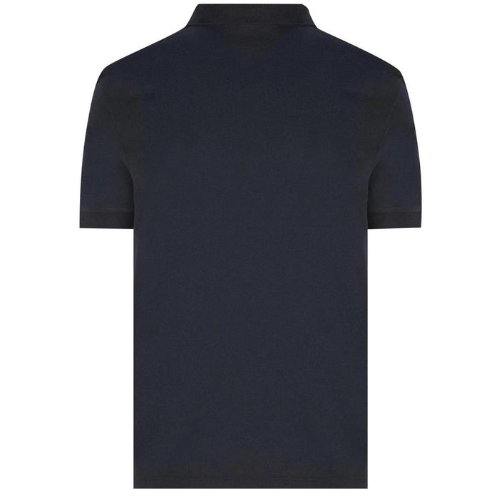 Stone Island Navy Blue Short Sleeve Slim Fit Organic Cotton Polo Shirt
