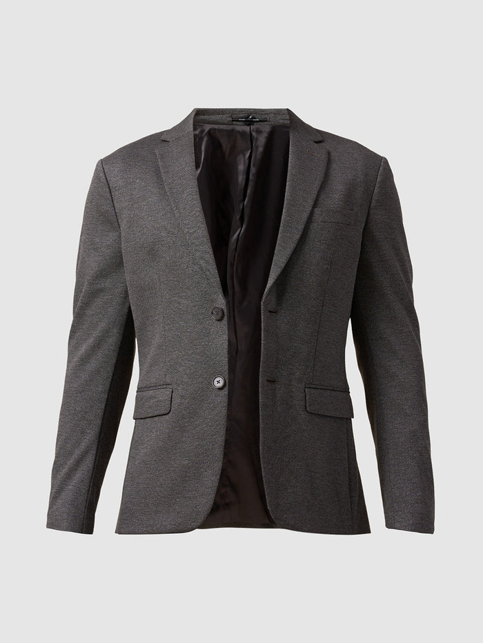 Suit-Set Tailored Jersey Blazer