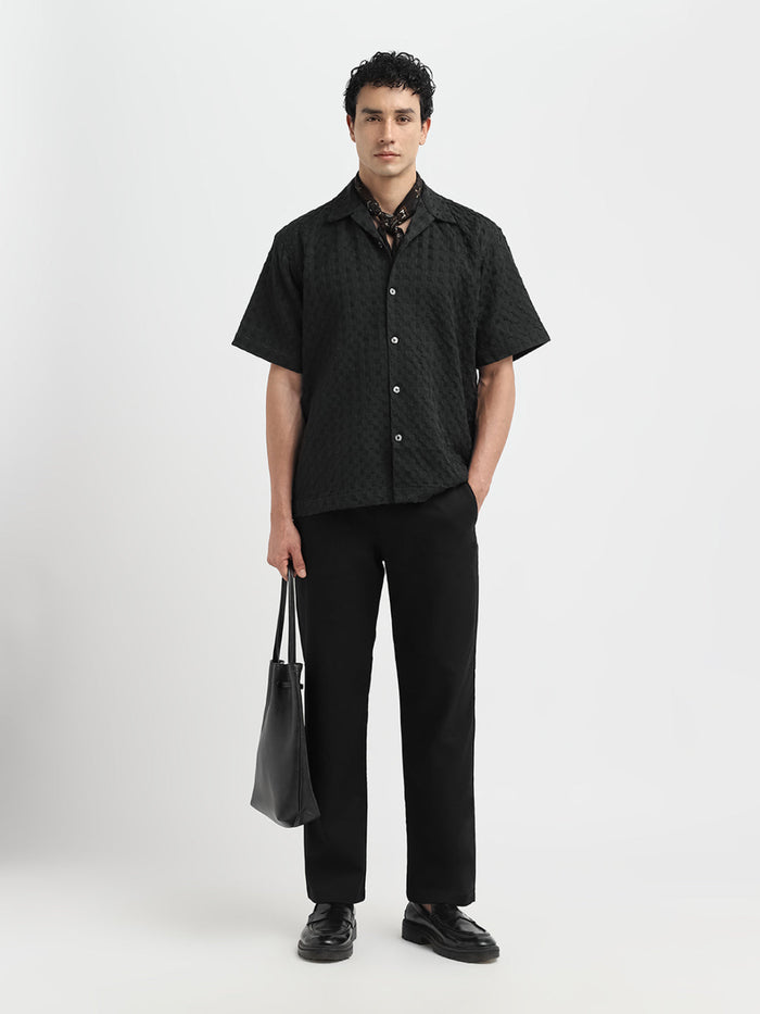 Textured Short Sleeves Shirt
