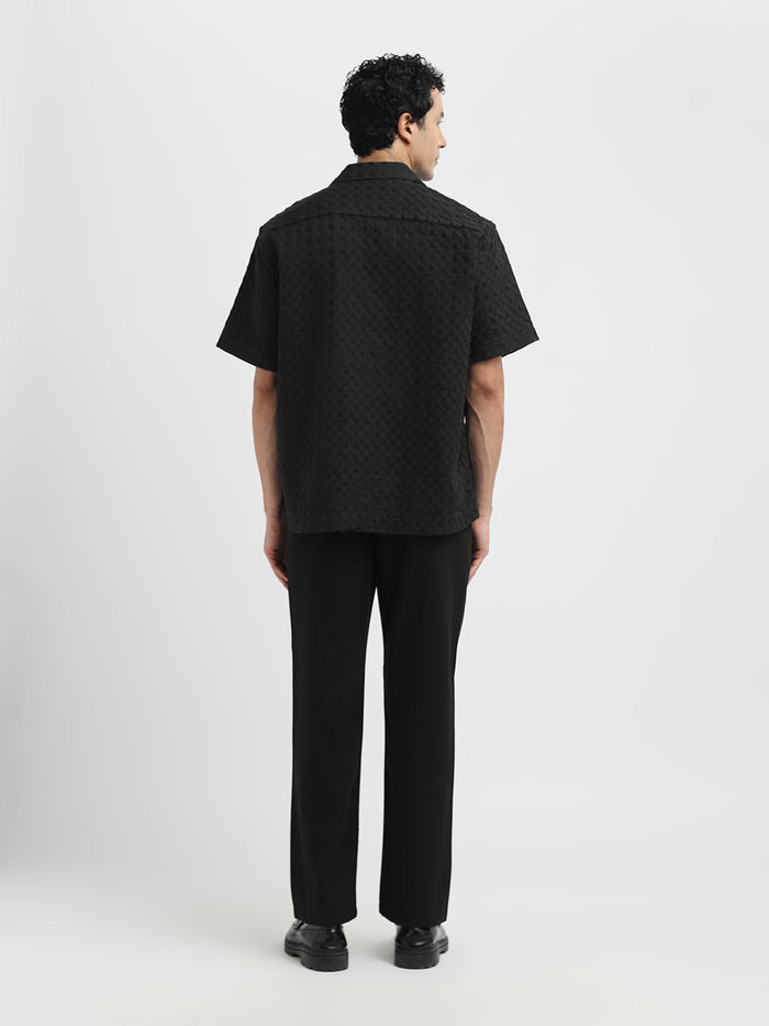 Textured Short Sleeves Shirt