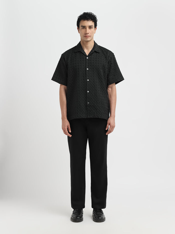Textured Short Sleeves Shirt