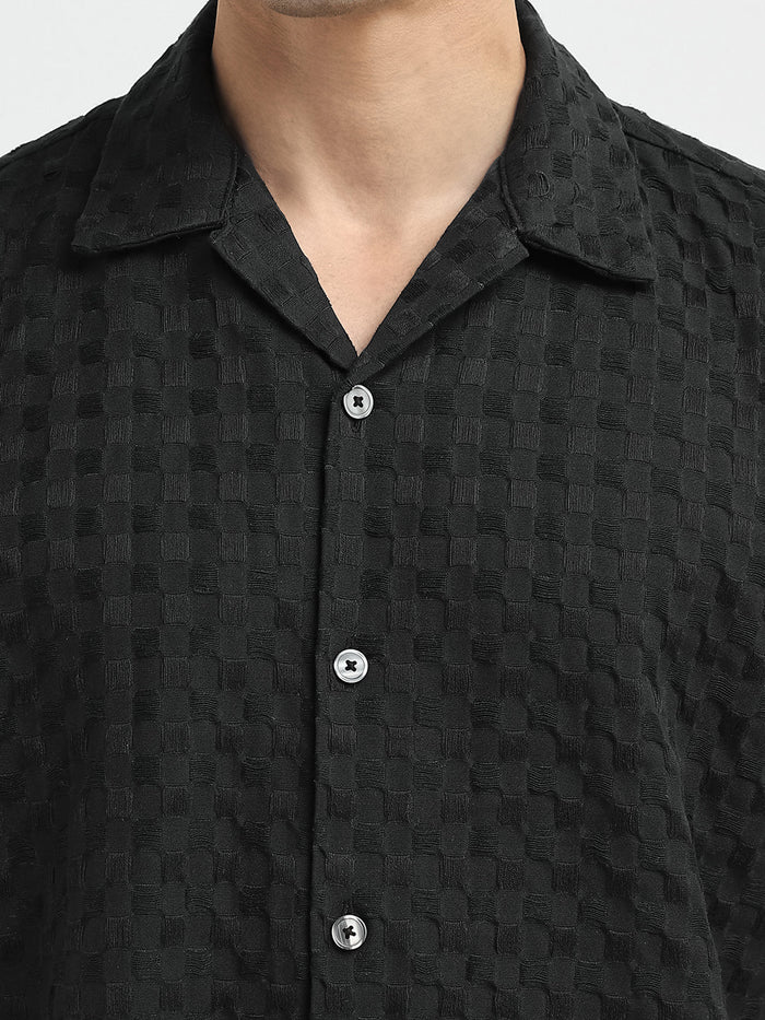 Textured Short Sleeves Shirt