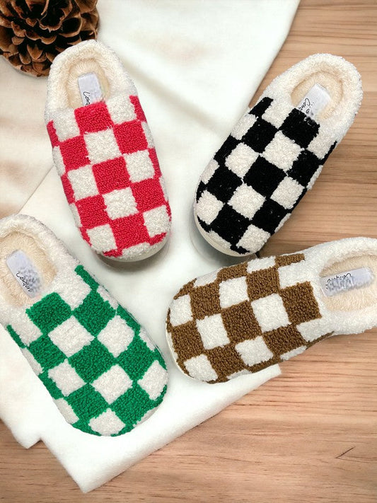 the 'check' slippers