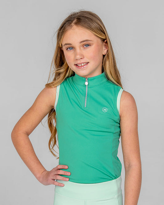 Tide Kids Sleeveless Training Top - Sea Turquoise